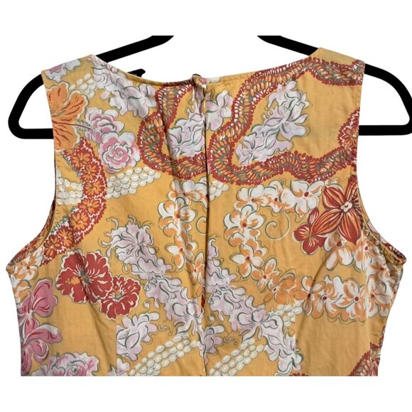 Vintage 2003 Patagonia Pataloha Golden Habiscus Womens Sleeveless Floral Dress S - Picture 6 of 9
